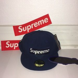 Supreme hat and stickers